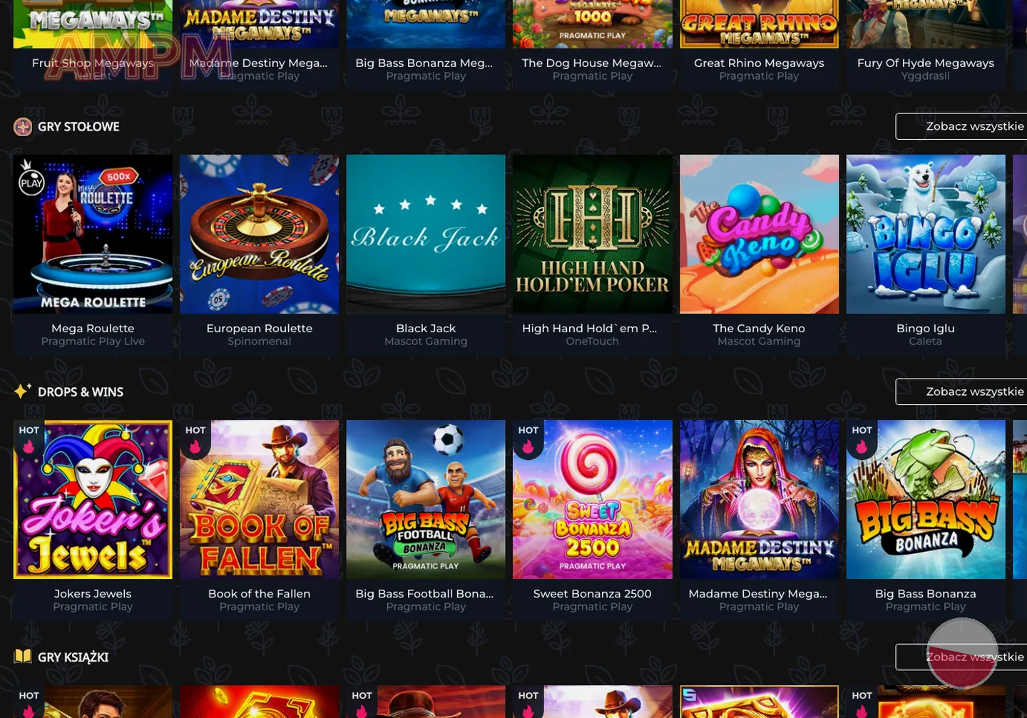 AMPM Casino – gry i automaty