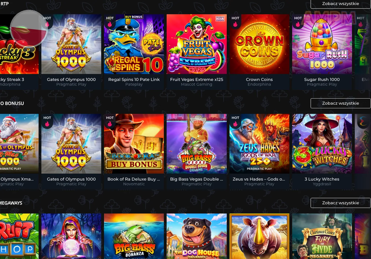 AMPM Casino – gry i automaty