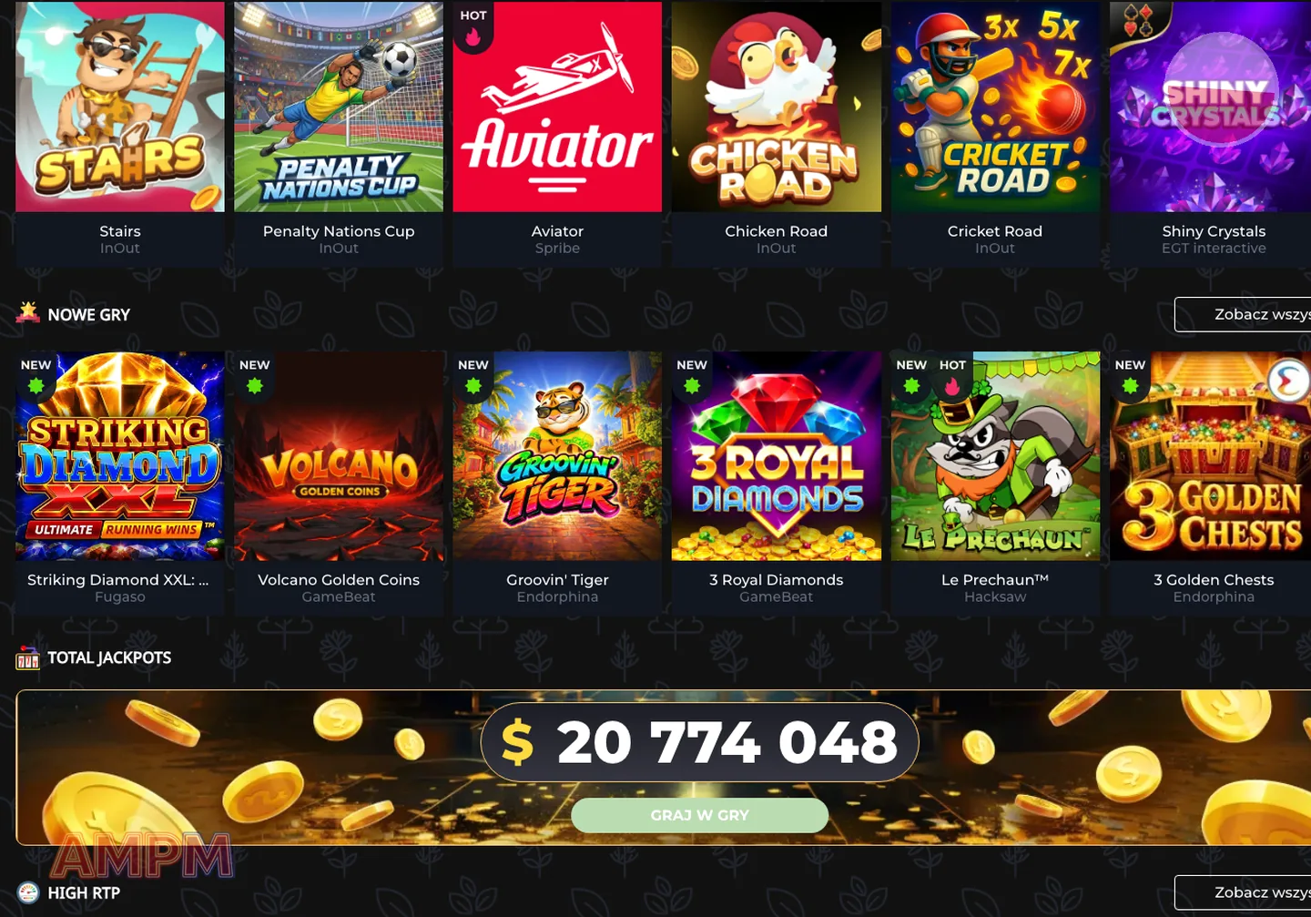 AMPM Casino – gry i automaty