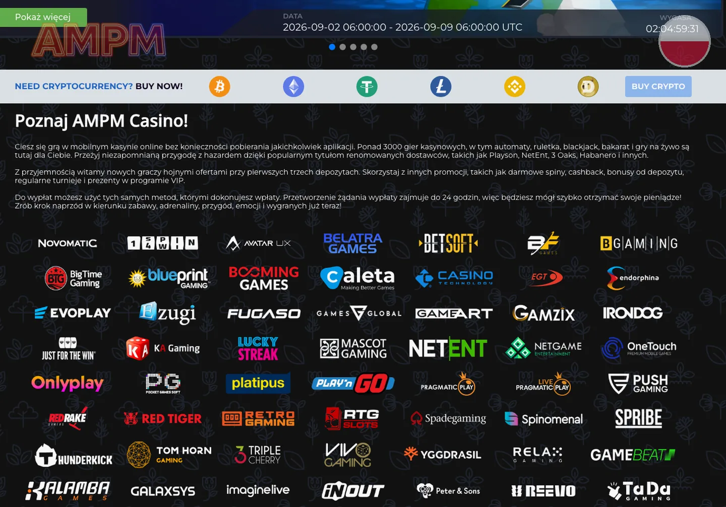 AMPM Casino – gry i automaty