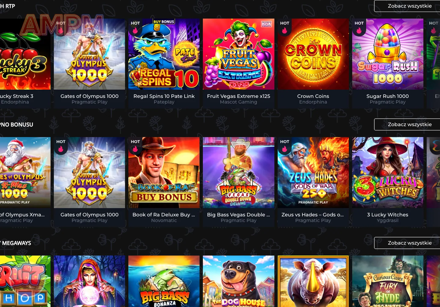 AMPM Casino – gry i automaty