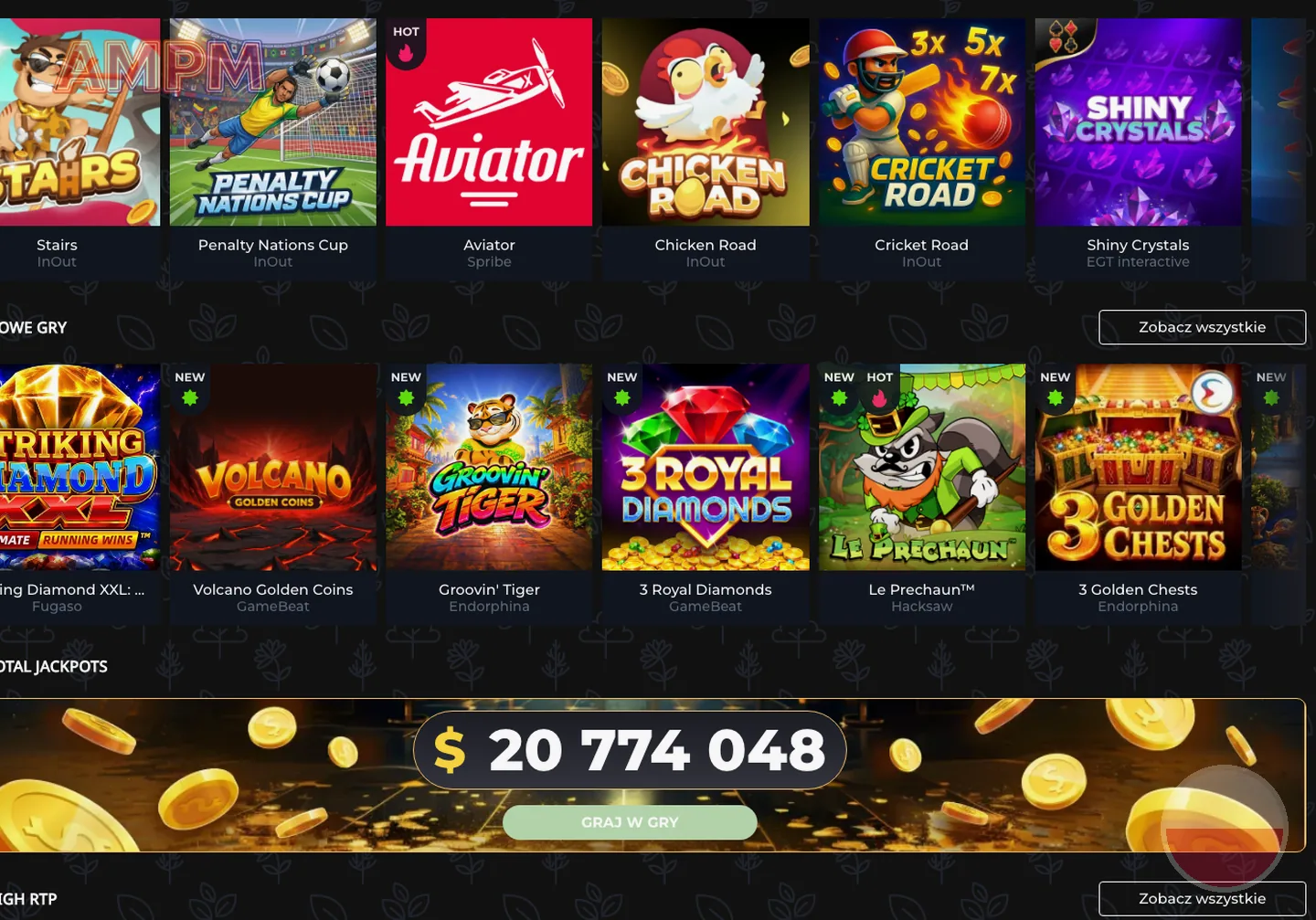 AMPM Casino – gry i automaty