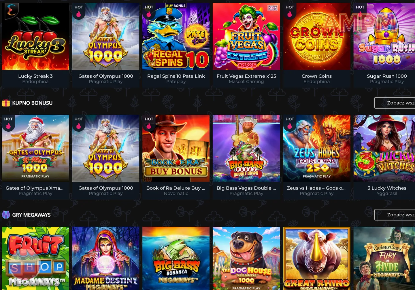 AMPM Casino – gry i automaty