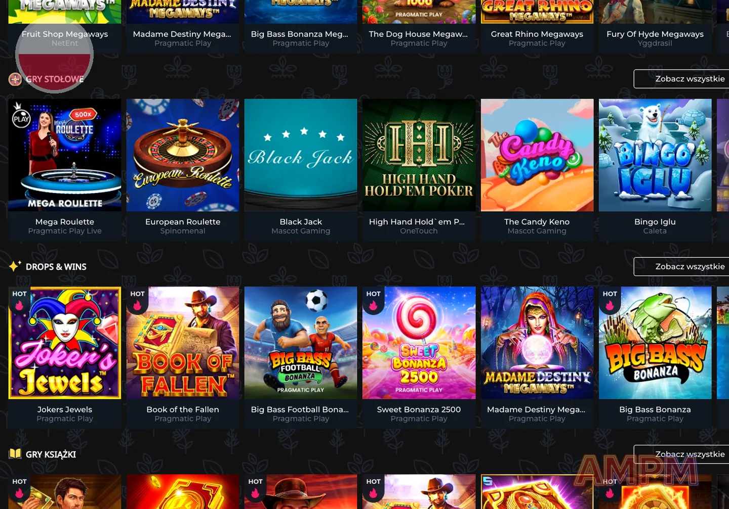 AMPM Casino – gry i automaty